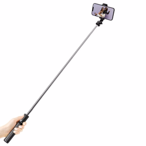 Crong SelfieGo Lite kompakti Bluetooth-selfiekeppi ja kolmijalka, musta