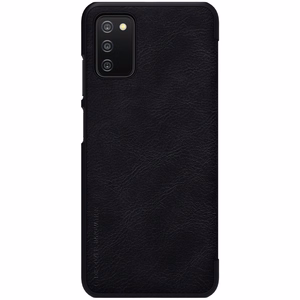 Nillkin Qin nahkainen holsteri tapauksessa Samsung Galaxy A03s musta