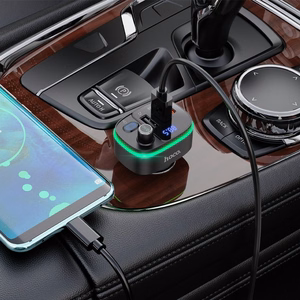 Autoon Bluetooth-lähetin Hoco 2 x USB A + USB C QC3.0 PD 20W E62 musta