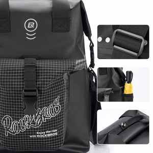 Rockbros AS-158 ohjaustangon laukku Brompton-taittopyörälle 18L - musta