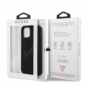 Guess GUHCP12SLSVSBK iPhone 12 mini 5.4" musta/musta kovakotelo Script Vintage