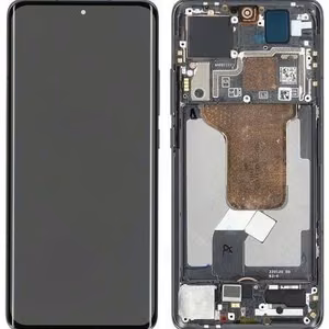 LCD-näyttö Xiaomi 12 5G/12X 5G/12S 5G kosketusnäytöllä kehyksellä musta alkuperäinen (käytetty Grade A)