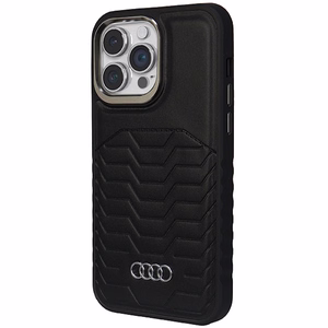 Audi Tekonahkainen Suojakuori MagSafella iPhone 14 Pro Maxille - musta