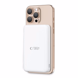 Powerbank Tech-Protect PB24 LifeMag QI2 MagSafe 10000 mAh - valkoinen
