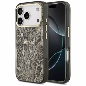 Guess Python Pattern MagSafe -kuori iPhone 17 Pro ruskea