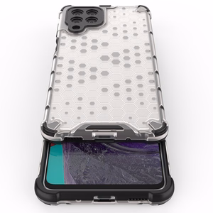 Honeycomb tapauksessa panssaroitu kansi geelirunko Samsung Galaxy M53 5G läpinäkyvää