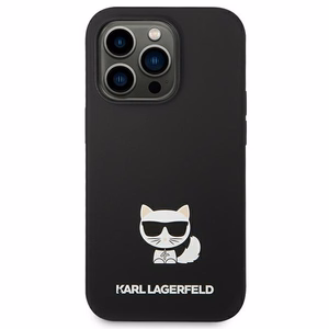 Karl Lagerfeld KLHCP14XSLCTBK iPhone 14 Pro Max 6.7 kovakuori musta / musta Silicone Choupette Body