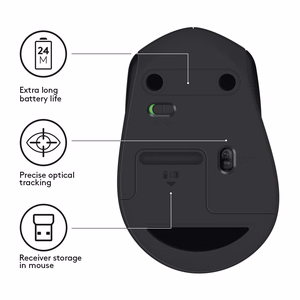 LOGI M330 Silent Plus Black - 2.4GHZ