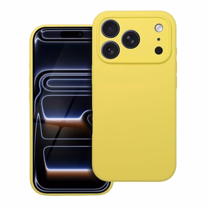 Suojakuori iPhone 17 PRO:lle Silikoninen 2mm keltainen