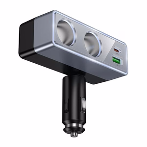 Autolaturi Hoco 1xUSB-A + 1xUSB-C + 2x tupakansytytin PD QC3.0 max 240W/24V Z65B, musta