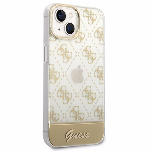 Guess GUHCP14MHG4MHG iPhone 14 Plus 6.7 "kulta / kultainen kovakotelo 4G kuvio Script