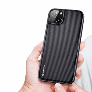 Dux Ducis Fino kotelo kansi nylon päällystetty iPhone 14 Plus musta