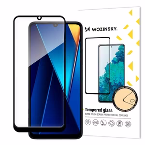 Wozinsky Full Glue karkaistu lasi mustalla kehyksellä Xiaomi POCO C65 / Redmi 13C