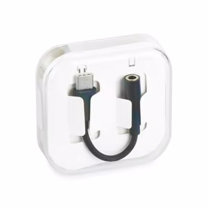 Adapter AUX Type C (male) to Jack 3,5 mm (female) BOX black [DAC]
