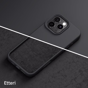 Etteri Silicone Mag suojakuori iPhone 16 Pro Max 6,9" musta