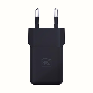 Musta 3mk Hyper GaN -seinälaturi, 20 W, QC4+/PD/PPS, USB 1A1C, EU