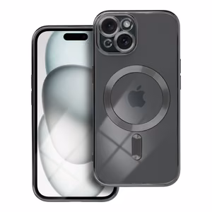 Suojakuori iPhone 15:lle Electro Mag Cover yhteensopiva MagSafe-version kanssa musta