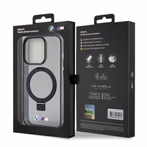 BMW Ring Stand M Collection MagSafe Suojakuori iPhone 15 Pro:lle - musta