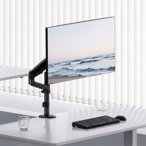 Ergo Office ER-691 B – kaasujousellinen näytönvarsi 17–32 tuuman näytölle, 1–10 kg, VESA enintään 100×100, mattamusta
