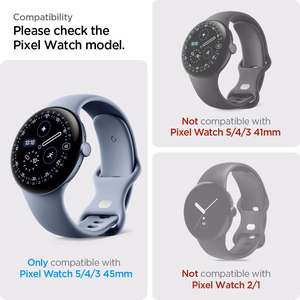Spigen Elite Shield EZ Fit 2 kpl hydrogeelikalvoja Google Pixel Watch 45 mm -mallille