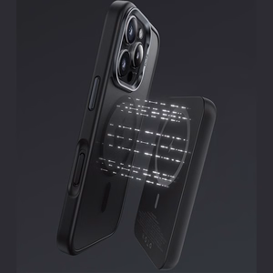 Benks Magnetic Mist Suojakuori metallikehyksellä iPhone 16 Plus:lle musta