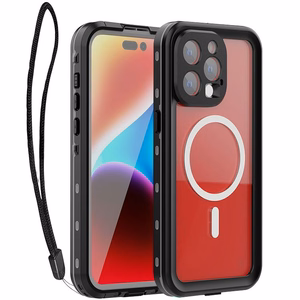 Case for iPhone 15 PRO MAX Shellbox DOT waterproof MagSafe compatible black