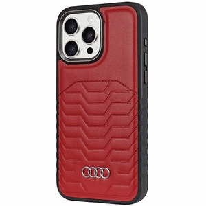 Audi Tekonahkainen Suojakuori MagSafella iPhone 14 Pro:lle - punainen