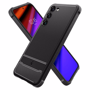 Spigen Rugged Armor Suojakuori Samsung Galaxy S23:lle matta musta