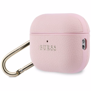 Guess Grained Classic Logo Suojakuori AirPods Pro 3:lle - vaaleanpunainen