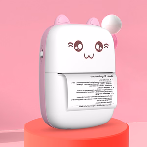 HURC9 Bluetooth Mini Kitty -lämpötulostin sovelluksella - vaaleanpunainen