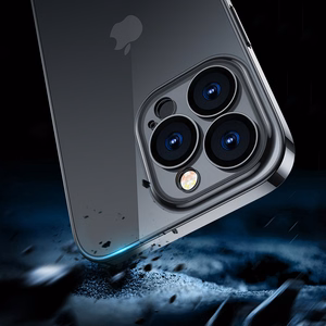 Joyroom 14Q Case tapauksessa iPhone 14 Plus tapauksessa kansi metallinen kehys musta (JR-14Q3-musta)