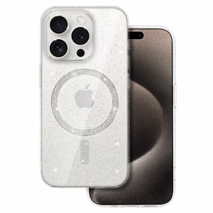 Glitter MagSafe Suojakuori Samsung Galaxy S24 FE:lle läpinäkyvä
