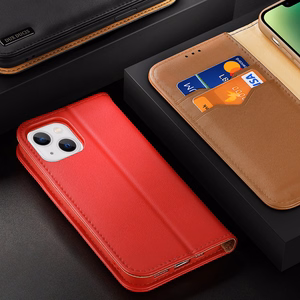Dux Ducis Hivo -lompakkokotelo RFID-suojalla iPhone 15 Plus - ruskea
