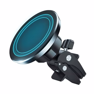 Crong Carclip Magnetic magneettinen autoteline puhelimelle, MagSafe-yhteensopiva, musta