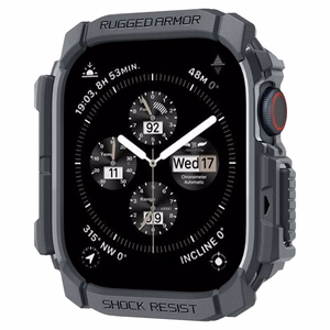 Spigen Rugged Armor Suojakuori Apple Watch 10 46mm - Harmaa