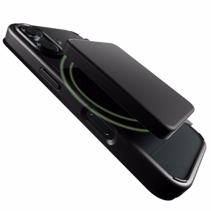 Puro Book Mag MagSafe Nahkainen Suojakuori läpällä ja korttilokerolla iPhone 16:lle - musta