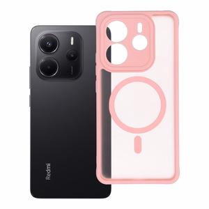 Suojakuori Xiaomi Redmi Note 14 5G:lle Full Matte Mag Cover yhteensopiva MagSafe vaaleanpunainen