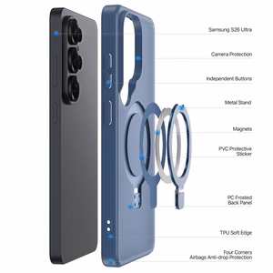 Case Dux Ducis Yind Magnetic Stand Samsung S948 S26 Ultra dark blue