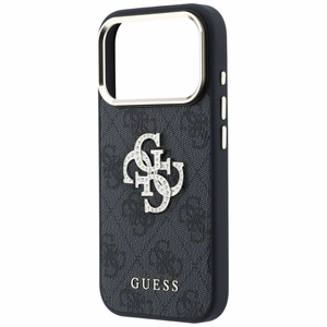 Guess 4G & Big Strass Logo -suojakuori laitteelle iPhone 18 Pro / 17 Pro – musta