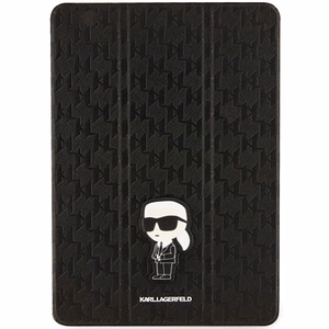 Karl Lagerfeld Saffiano Monogram Ikonik Suojakuori iPad 10.2" 2019 (7. sukupolvi):lle Folio-magneettinen koko pinnan suoja - Musta