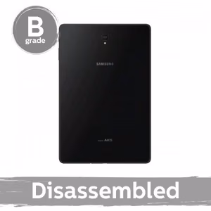 Takakansi yhteensopiva Samsung T835 / T830 Tab S4 musta 100% alkuperäinen (9/10 purettu) kameran linssillä