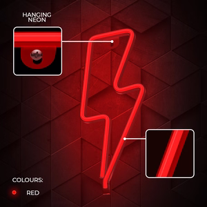 Neon LED-valo BOLT punainen Bat + USB FLNE06 Forever Light