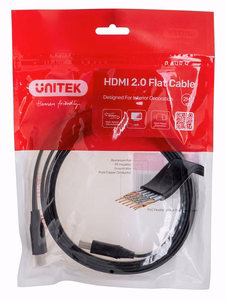 UNITEK HDMI 2.0 4K60HZ -kaapeli, litteä, 2M, C11063BK-2M