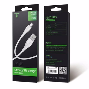 Kaapeli T-PHOX Nature Micro USB, valkoinen, 1.2M 3A