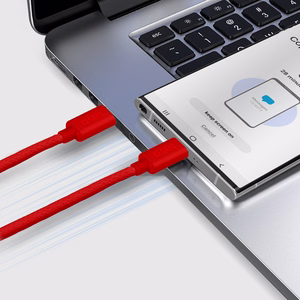 SBS TECABLETISSUETCCR USB-C - USB-C 1,5m 60W punottu kaapeli - punainen