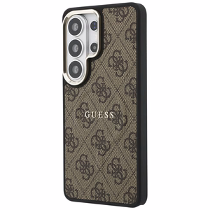 Guess suojakuori 4G Embossed Ring MagSafe Samsung Galaxy S26 Ultra:lle ruskea