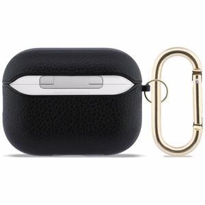 Guess Grained Classic Logo suojakuori AirPods Pro 3:lle - musta