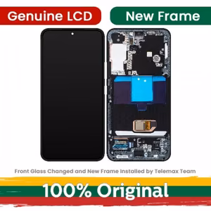 LCD-näyttö yhteensopiva Samsung S901 S22 kehyksellä / Phantom Black / (Renewed: Telemax)