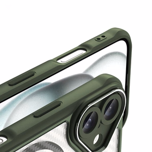 Leading Series MagSafe Silikoninen Suojakuori iPhone 16 Plus:lle - Vihreä