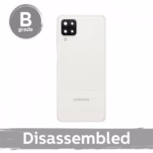 Takakansi yhteensopiva Samsung A125 A12 / valkoinen / kameraobjektiivilla 100% alkuperäinen (9/10 purettu)